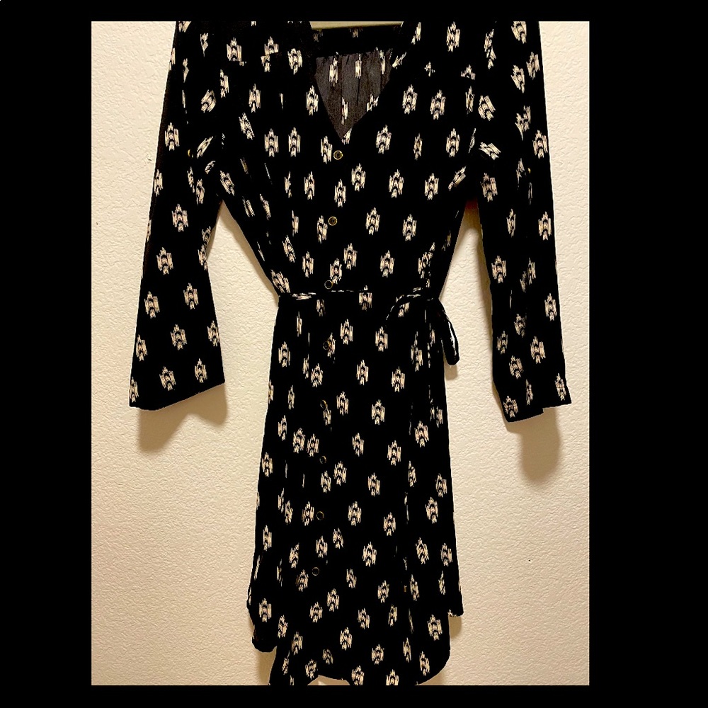 41 Hawthorn Black/Print Shirt Dress